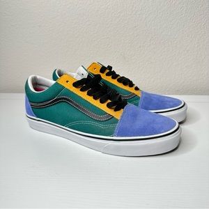 Vans Mix & Match Old Skool Shoes - Cadmium Yellow / Tidepool Green